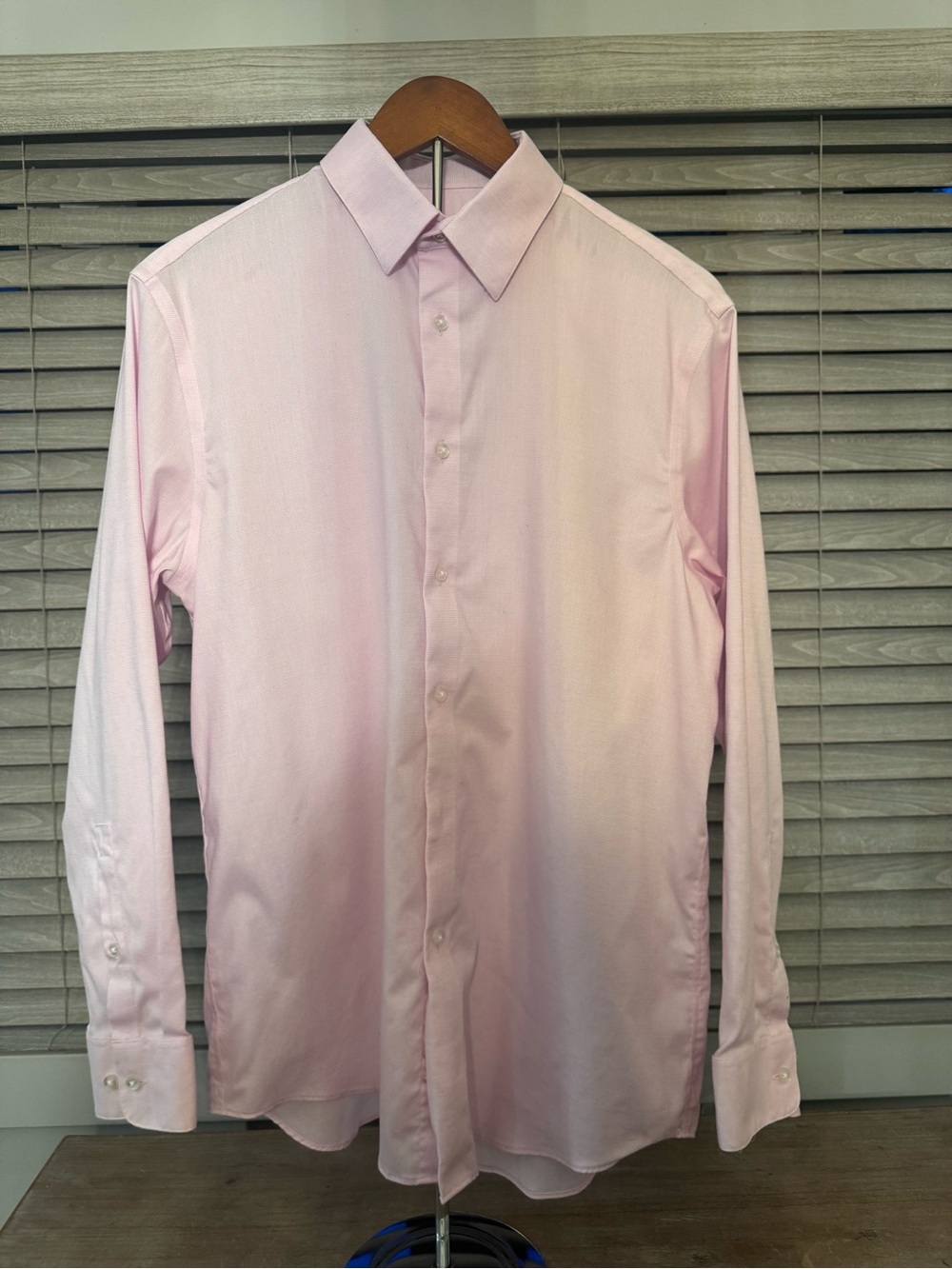 Calvin Klein Light Pink Men's Dress Shirt - Long Sleeve Button-Up